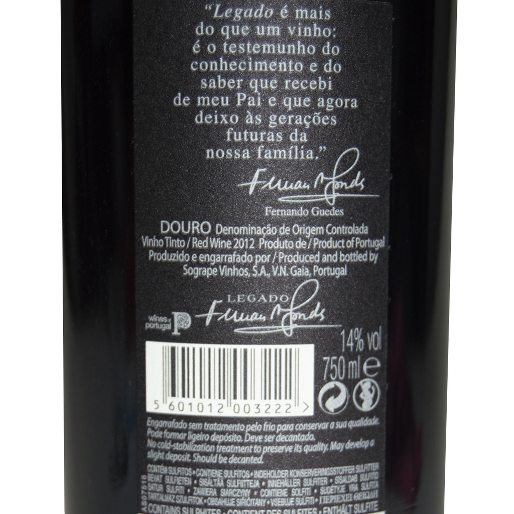V. TINTO LEGADO 2010 (DOURO) 0.75L