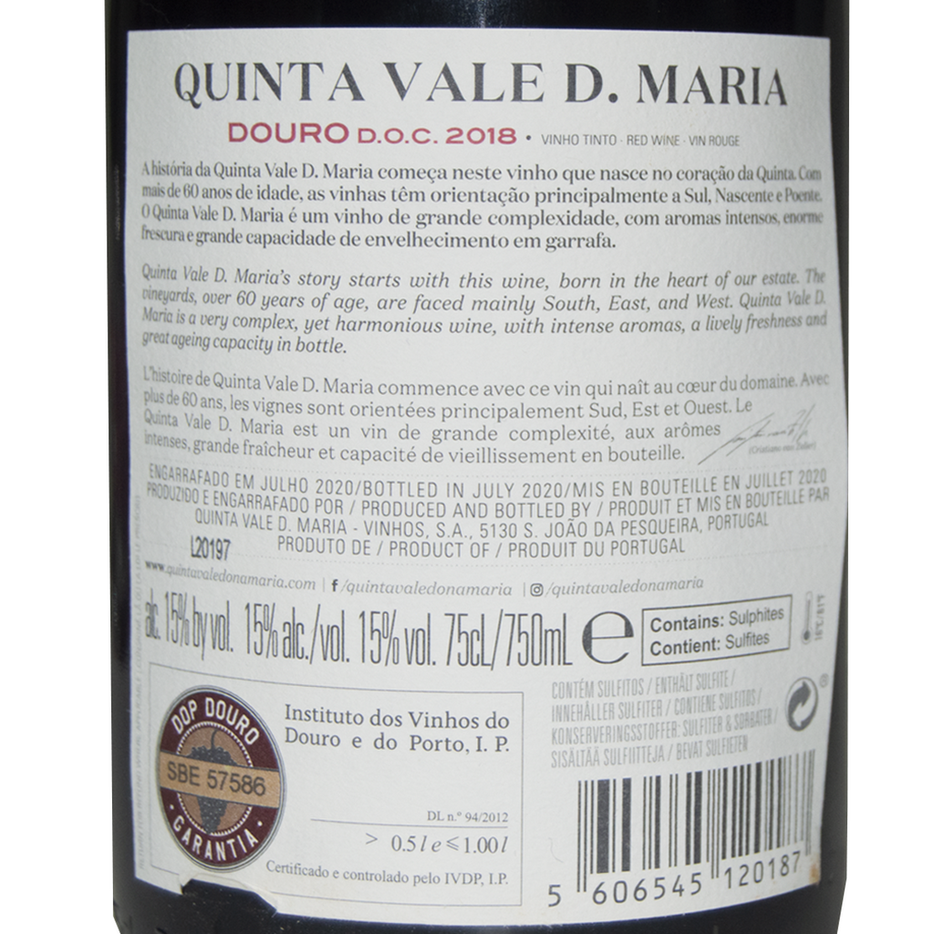 V. TINTO VALE D. MARIA DOURO 0.75L