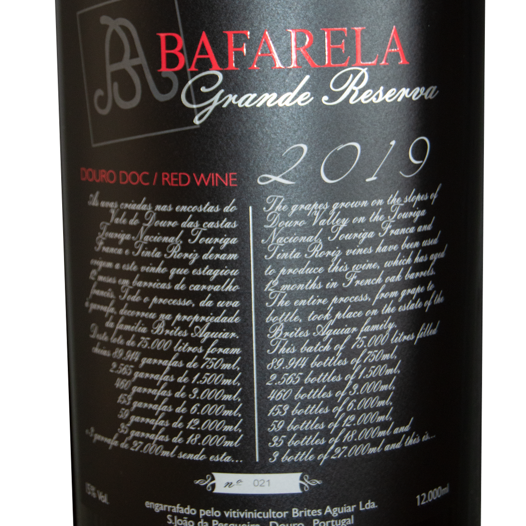 V. TINTO BAFARELA GRANDE RESERVA 12L (DOURO)