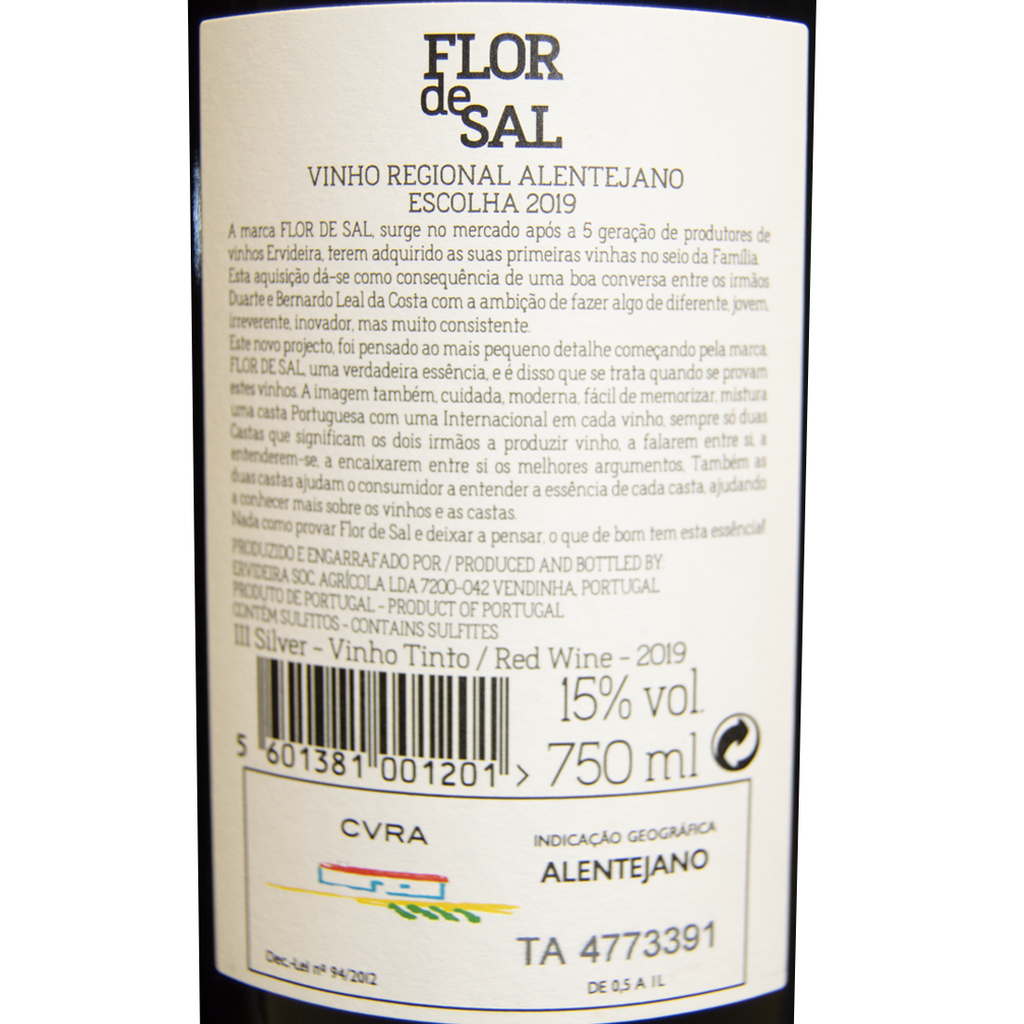 V. TINTO FLOR DO SAL SILVER 0.75L (ALENTEJO)